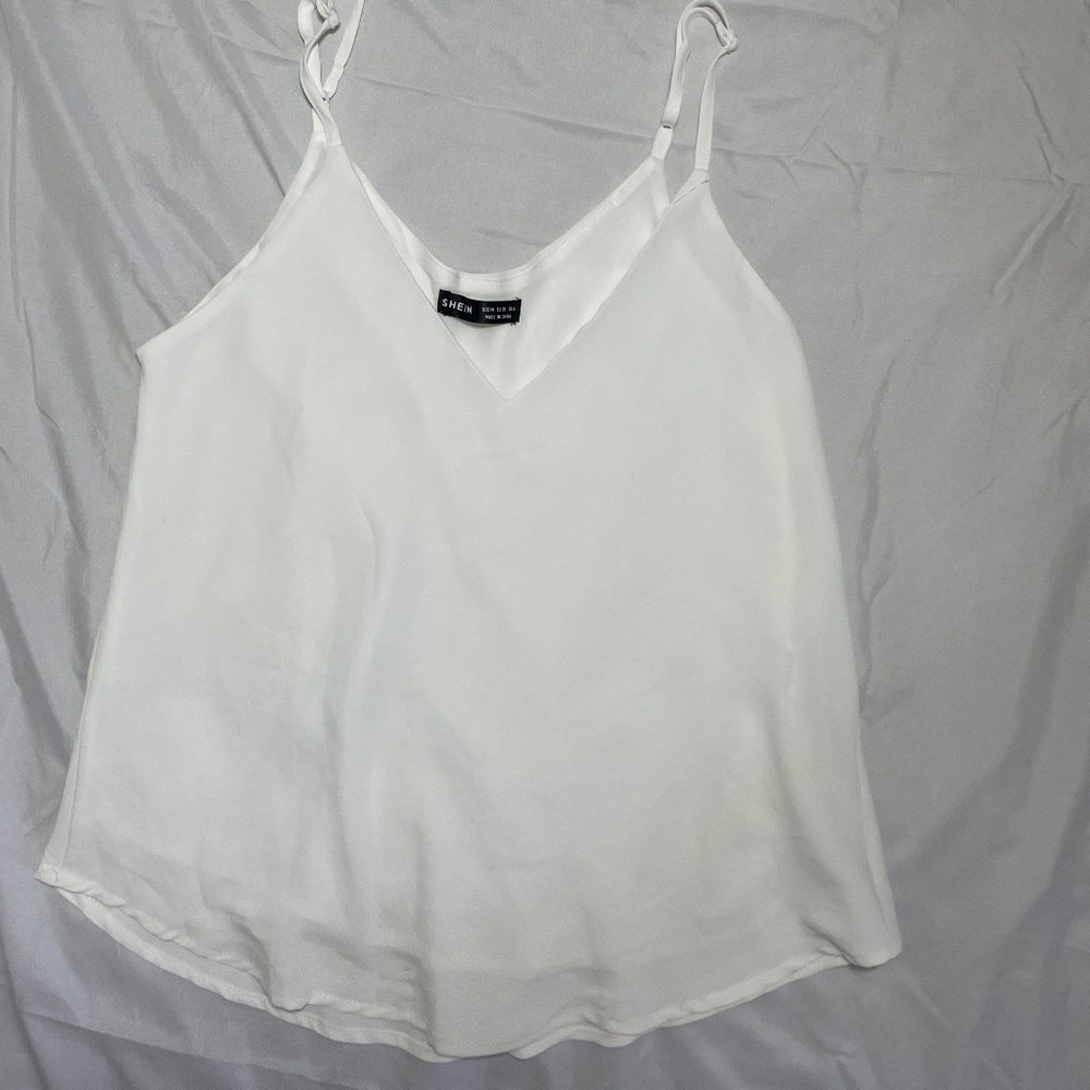White Spaghetti Strap Tank Top